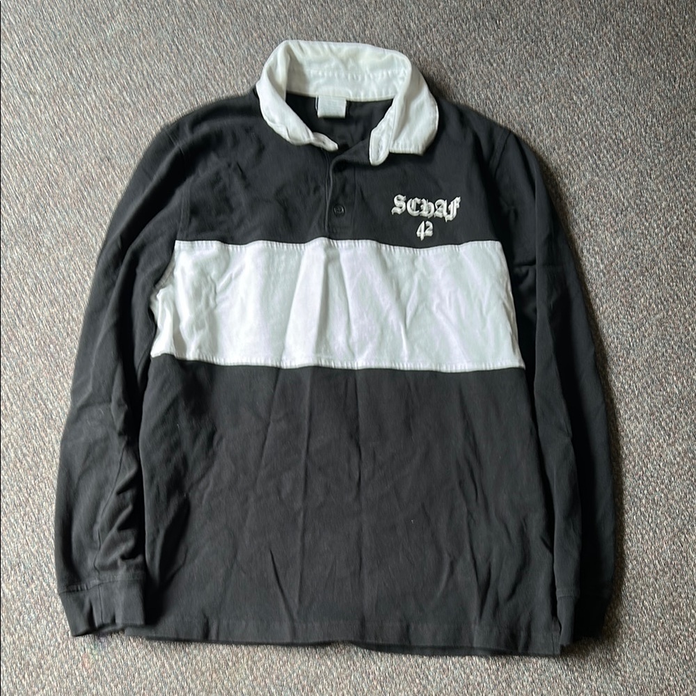 Schaf Black and White Polo Shirt